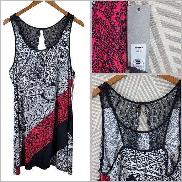 NEW Apt 9 Nightgown size XL Dress Pink Lace Back Lightweight Flowy Stretchy Pink - Picture 1 of 7